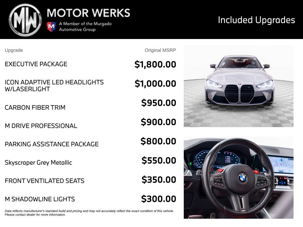 Used 2022 BMW M4 xDrive Competition w/ Executive Package AWD/4WD image 4