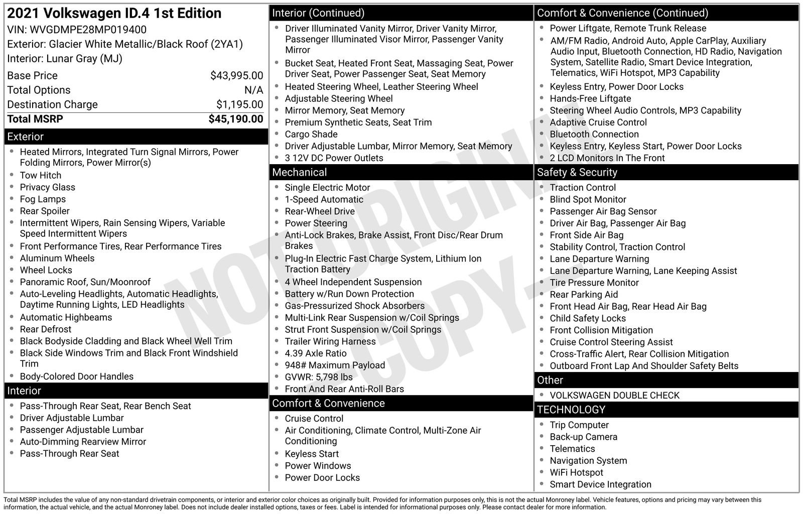 Used 2021 Volkswagen ID.4 1st Edition image 14