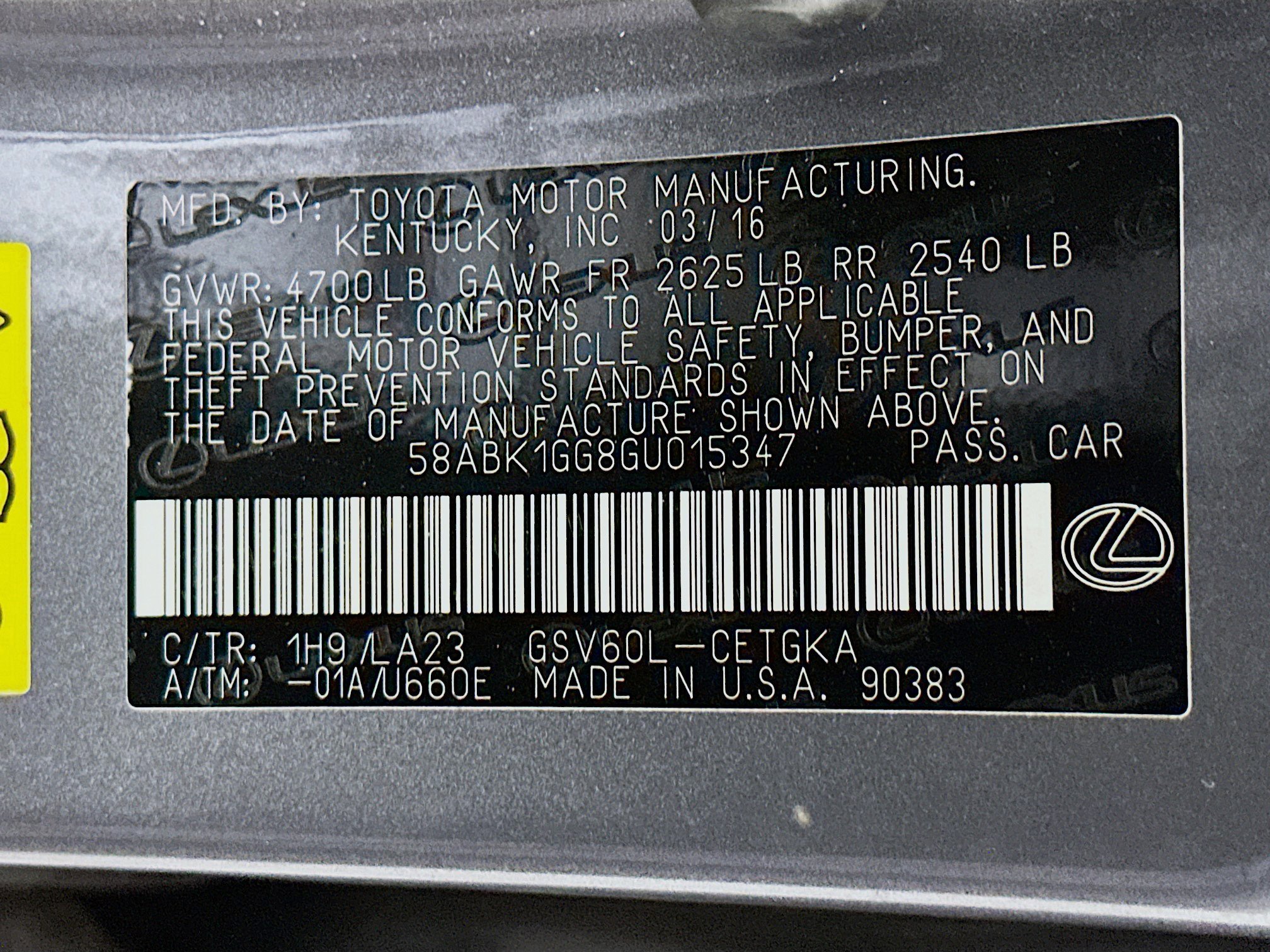 Used 2016 Lexus ES 350 w/ Navigation System Package FWD image 12