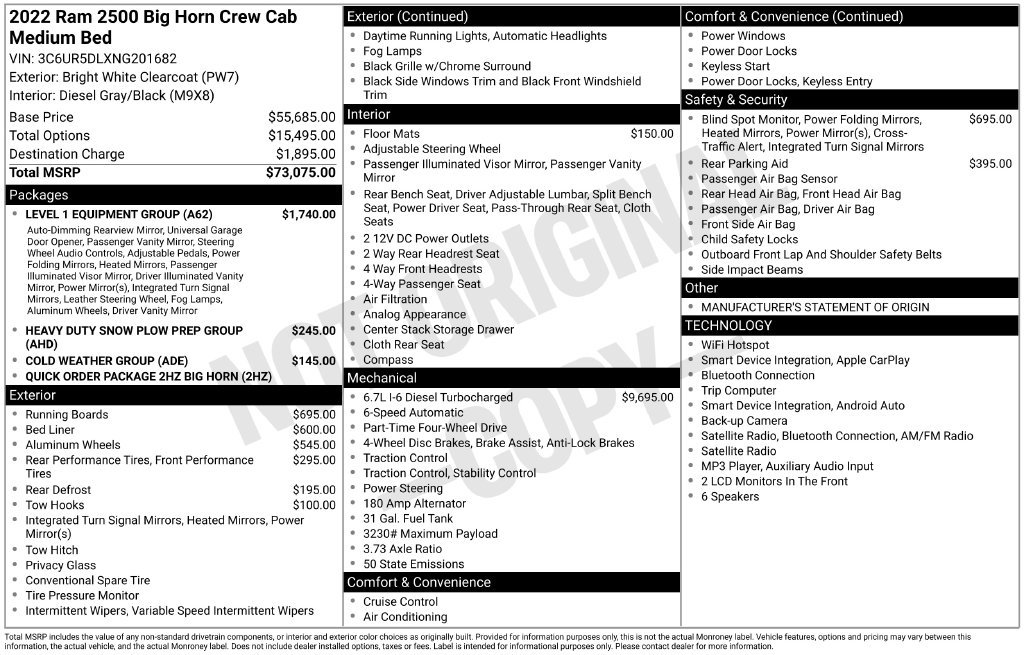 Used 2022 RAM 2500 Big Horn w/ Level 1 Equipment Group AWD/4WD image 45