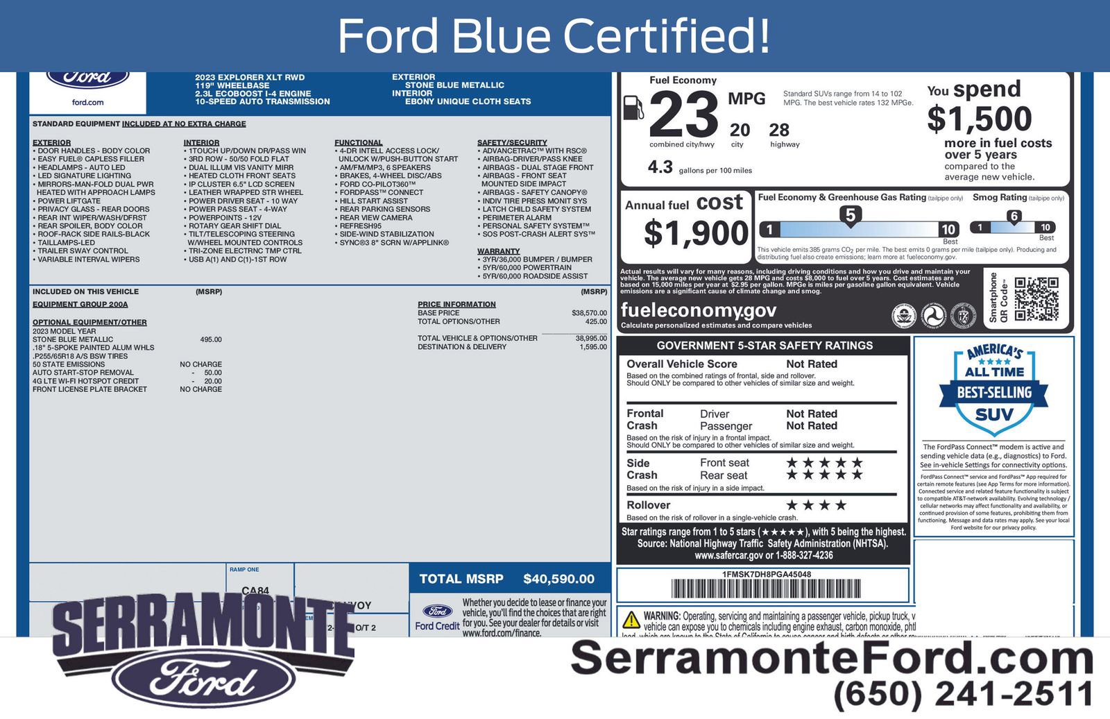 Certified 2023 Ford Explorer XLT image 17