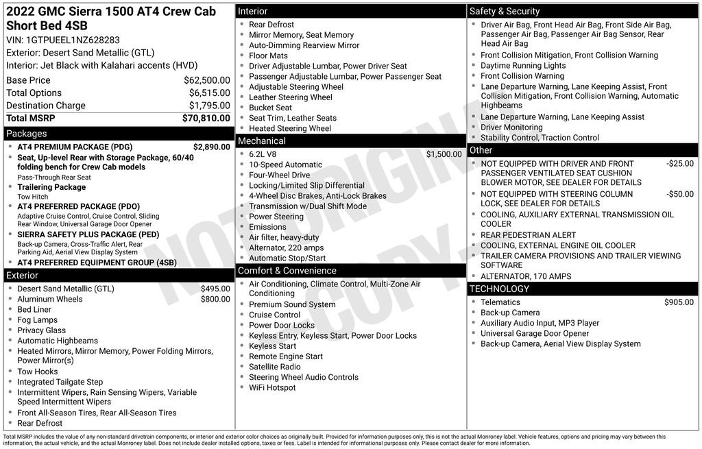 Used 2022 GMC Sierra 1500 AT4 w/ AT4 Premium Package image 4