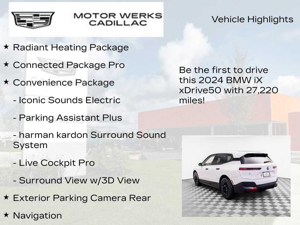 Used 2024 BMW iX xDrive50 w/ Convenience Package AWD/4WD image 13