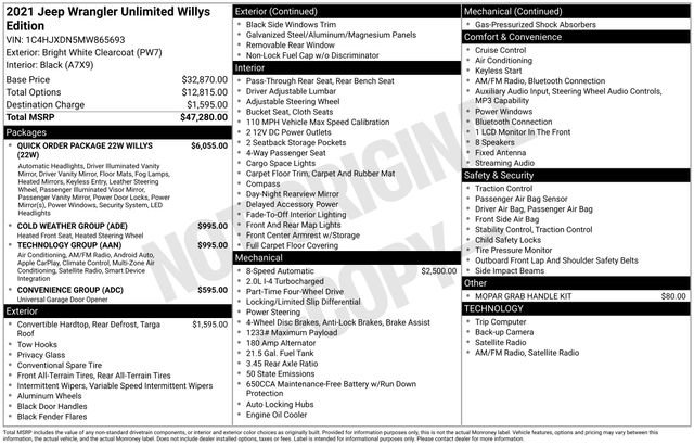 Used 2021 Jeep Wrangler Unlimited Sport image 13