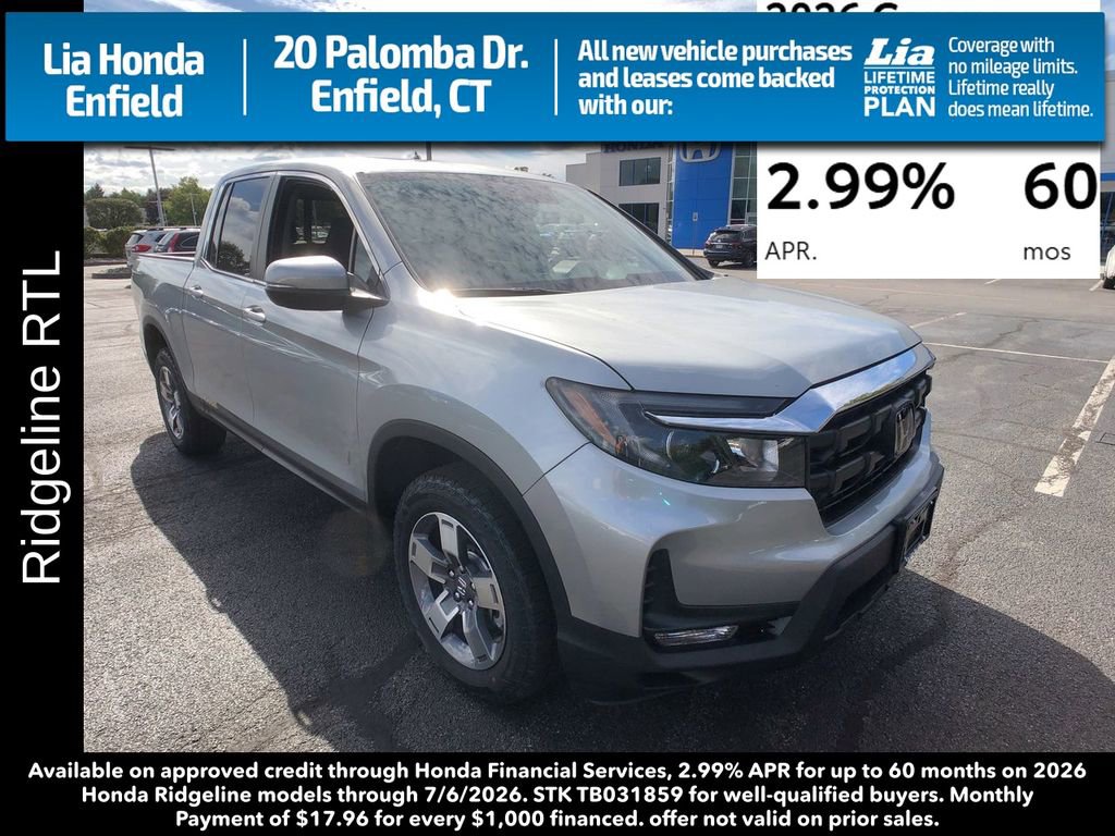 New 2026 Honda Ridgeline RTL
