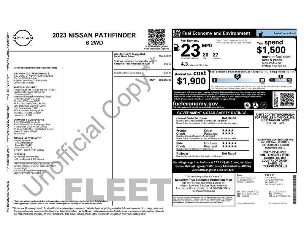 Used 2023 Nissan Pathfinder S image 36