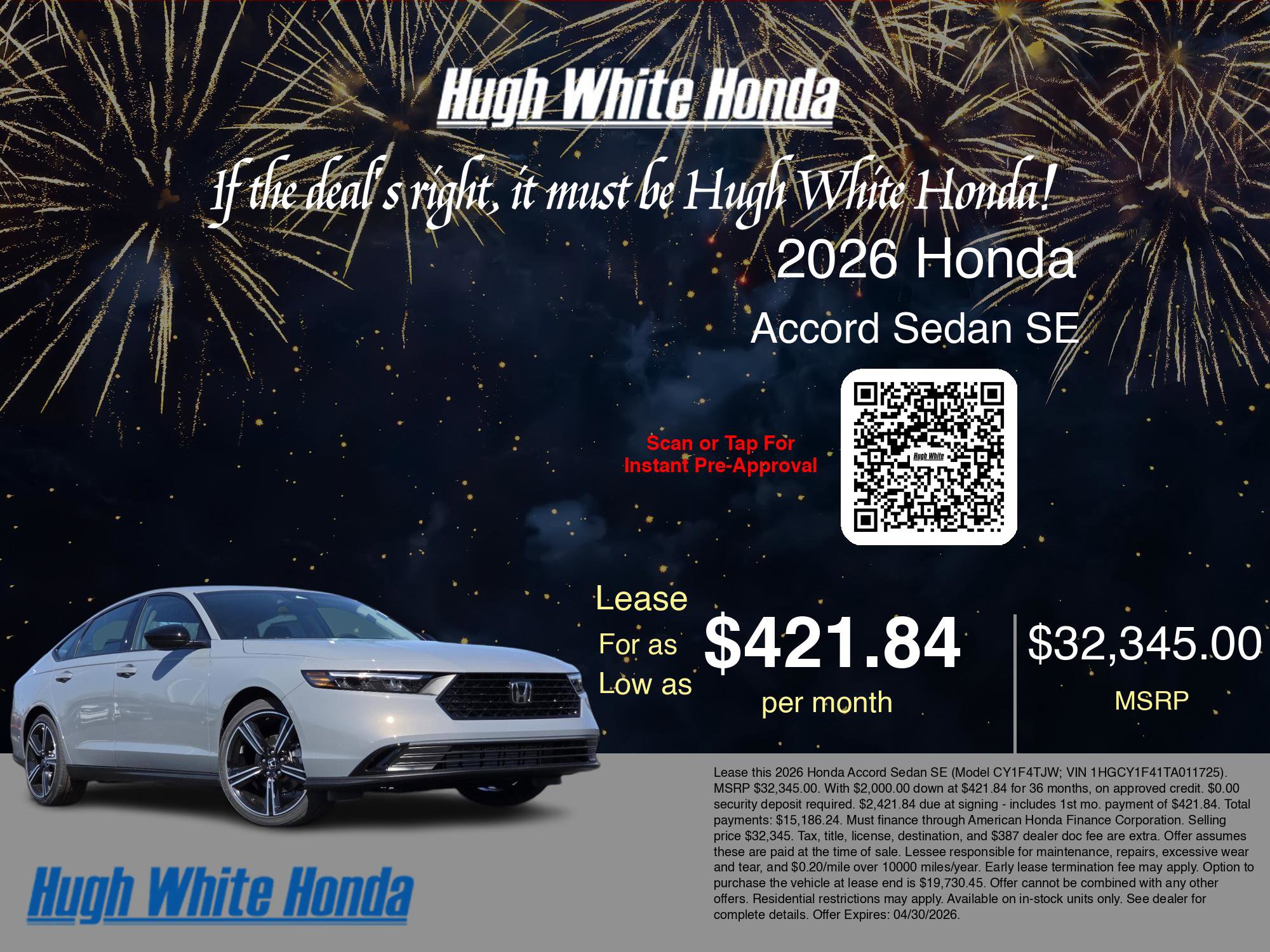 New 2026 Honda Accord SE image 3