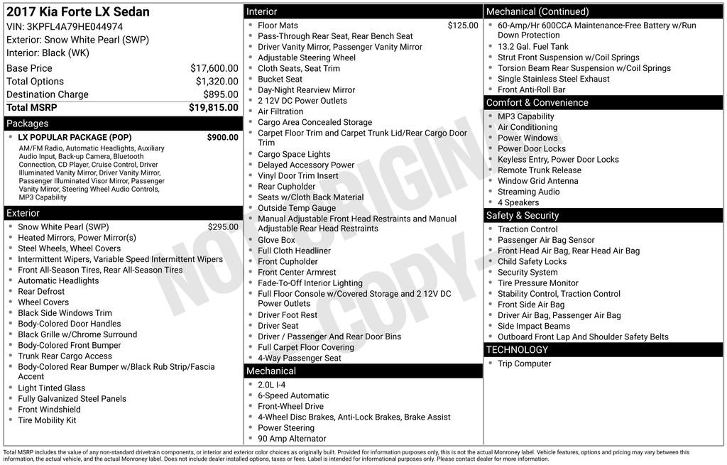 Used 2017 Kia Forte LX w/ LX Popular Package image 31