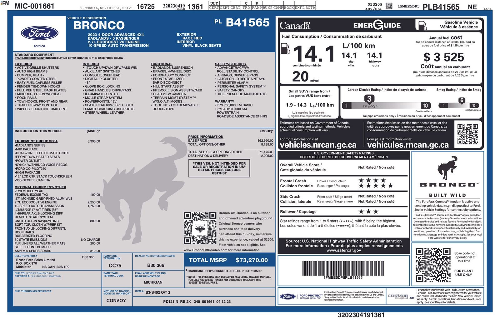 Used 2023 Ford Bronco Badlands AWD/4WD image 37