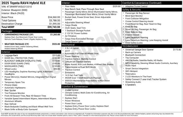 Used 2025 Toyota RAV4 XLE w/ Convenience Package AWD/4WD image 29