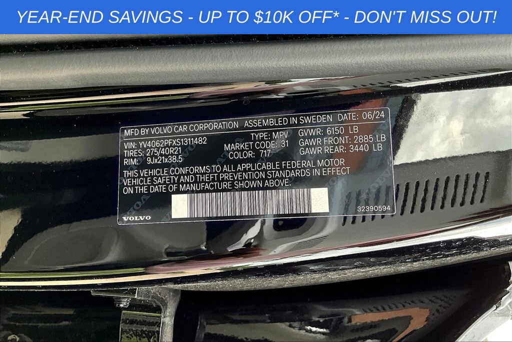 Used 2025 Volvo XC90 B6 Ultra w/ Protection Package Premier image 36