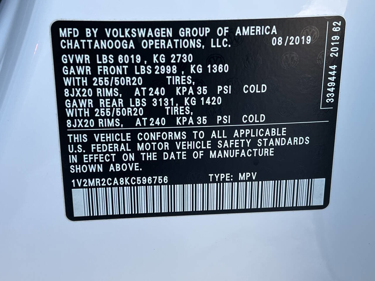 Used 2019 Volkswagen Atlas SEL image 41