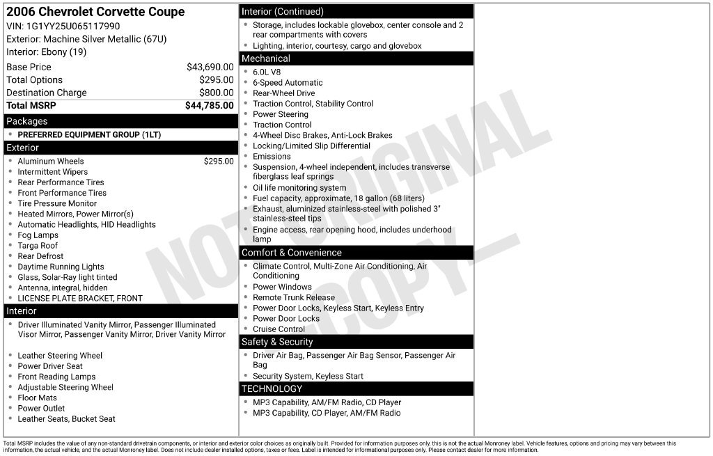 Used 2006 Chevrolet Corvette Coupe RWD image 19