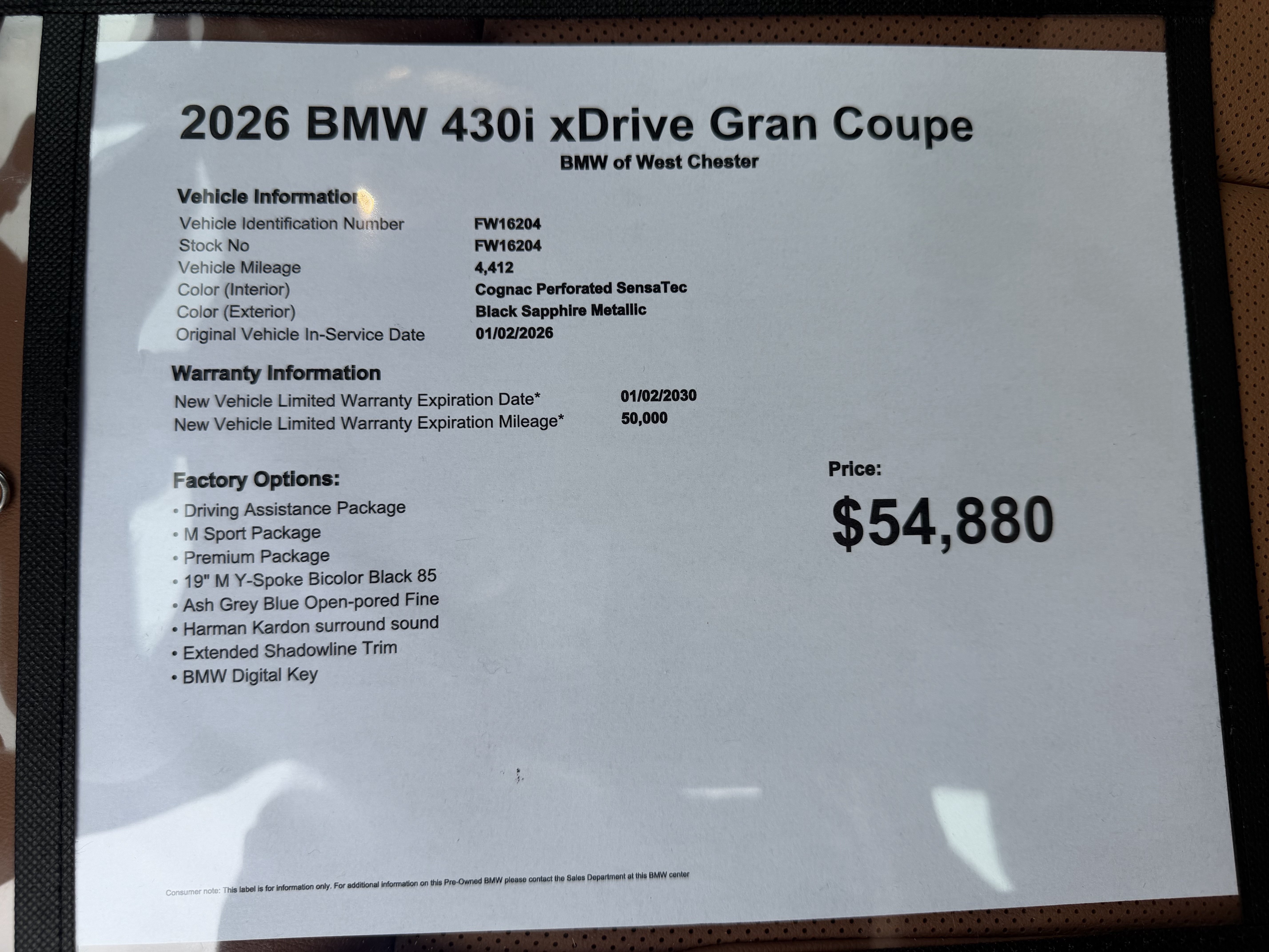 Used 2026 BMW 430i xDrive w/ M Sport Package AWD/4WD image 20