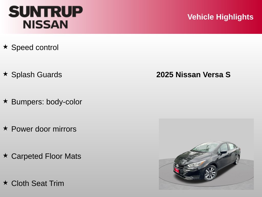 Used 2025 Nissan Versa S w/ S Plus Package FWD image 38