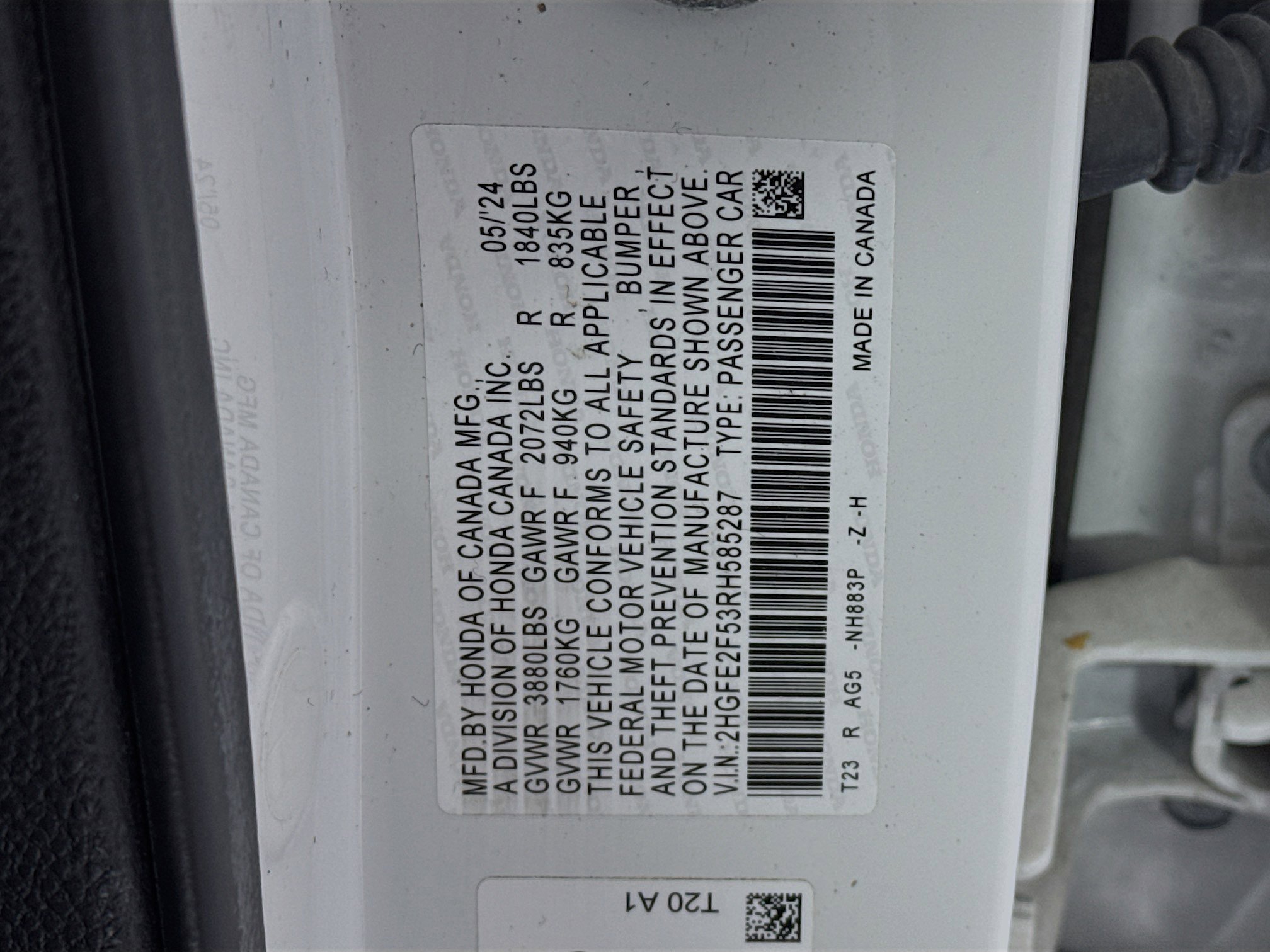 Certified 2024 Honda Civic Sport image 29