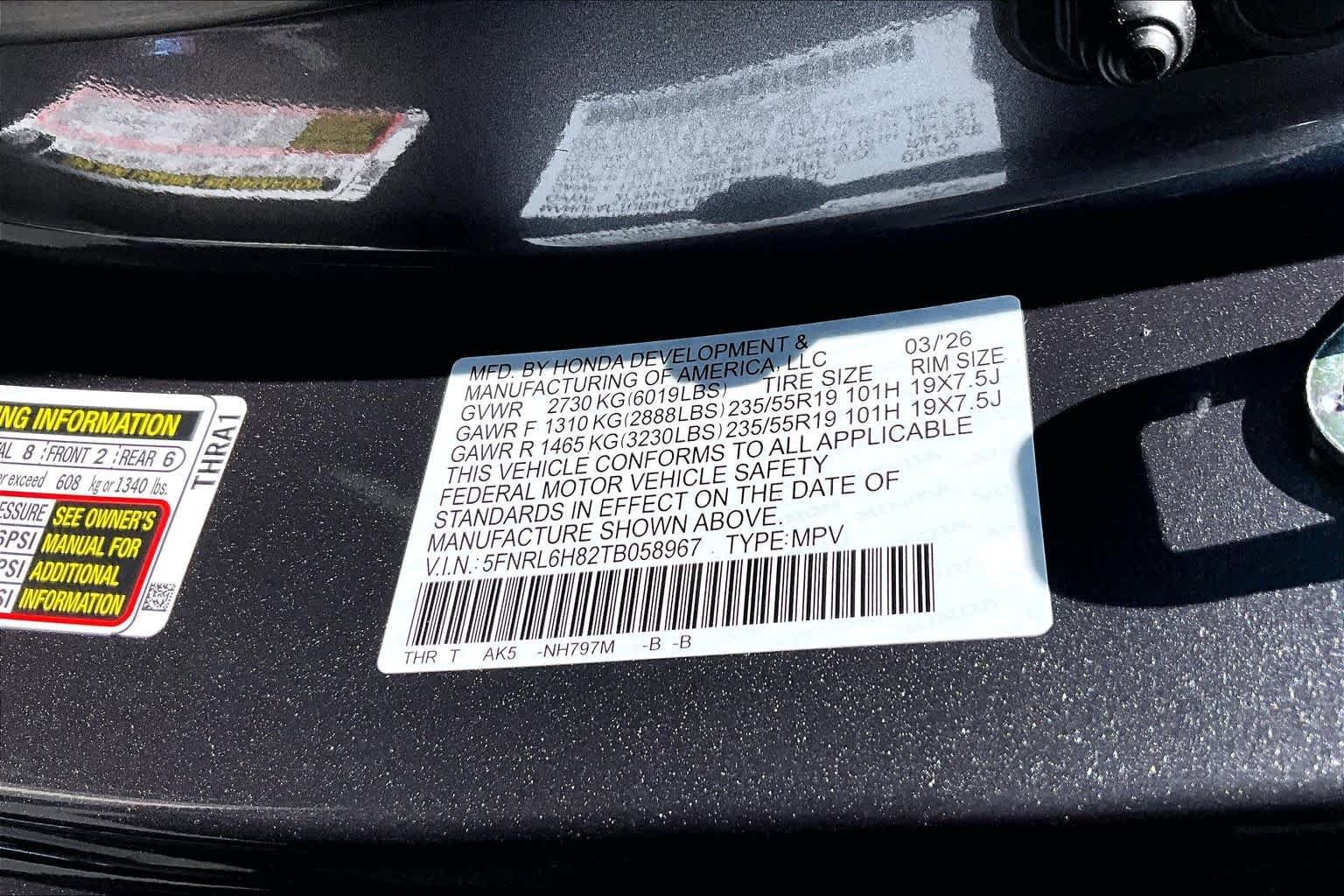 New 2026 Honda Odyssey Touring image 22