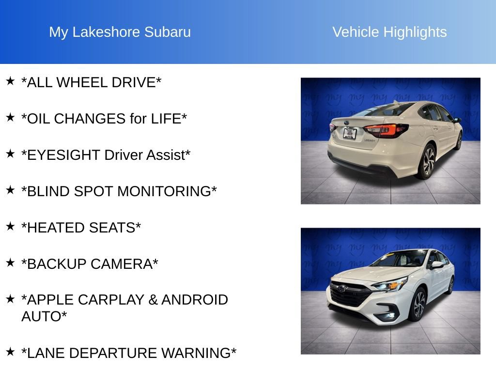 Certified 2025 Subaru Legacy Premium AWD/4WD image 6