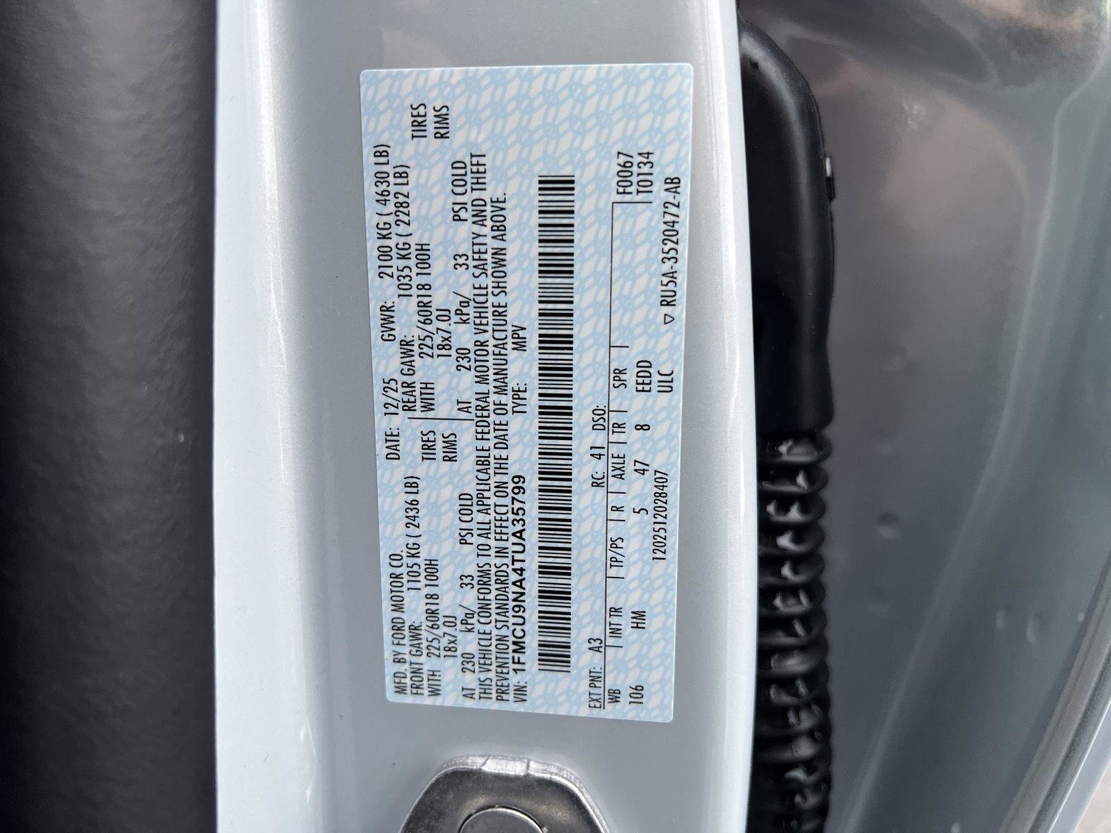 New 2026 Ford Escape ST-Line Select w/ Equipment Group 401A image 46