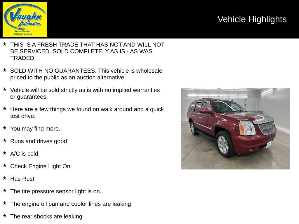 Used 2012 GMC Yukon SLT w/ SLT-2 Equipment Package AWD/4WD image 2
