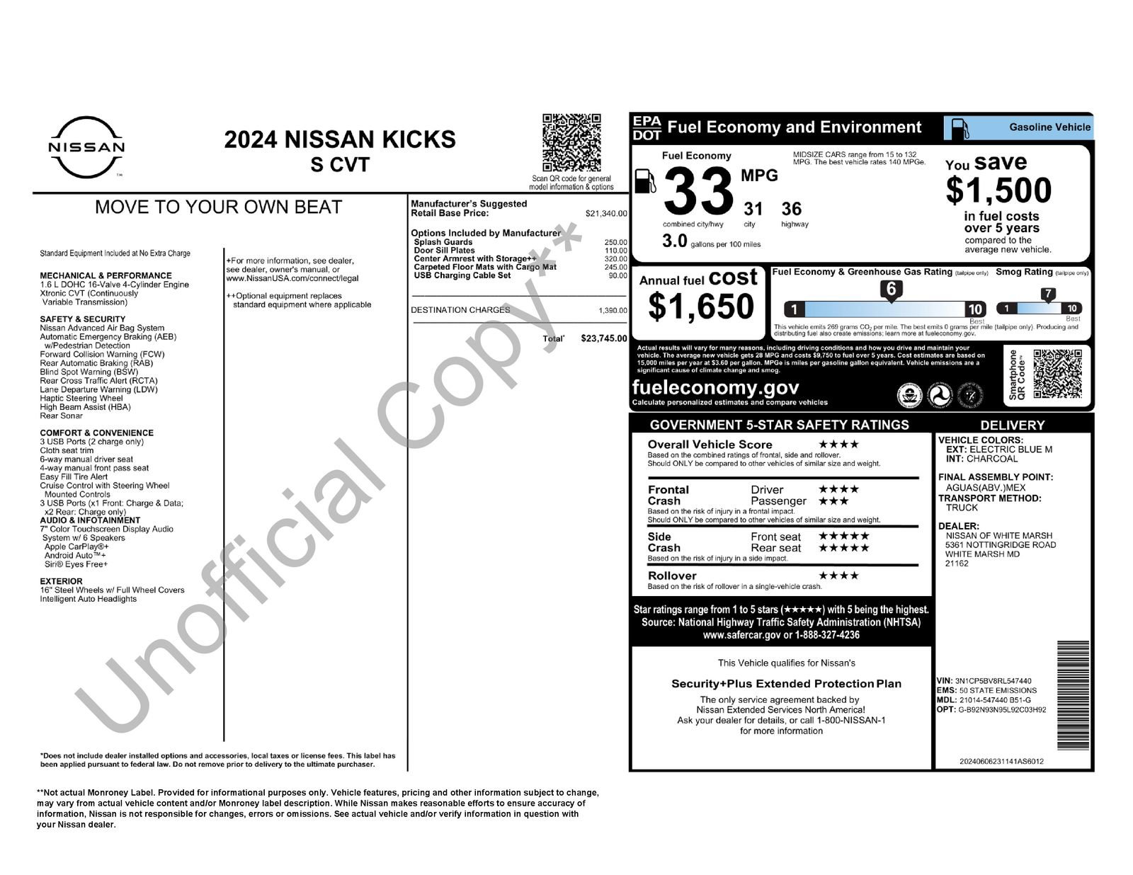 Used 2024 Nissan Kicks S image 14