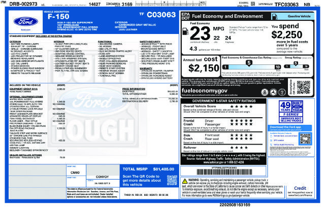 New 2026 Ford F150 King Ranch w/ Equipment Group 601A High AWD/4WD image 10