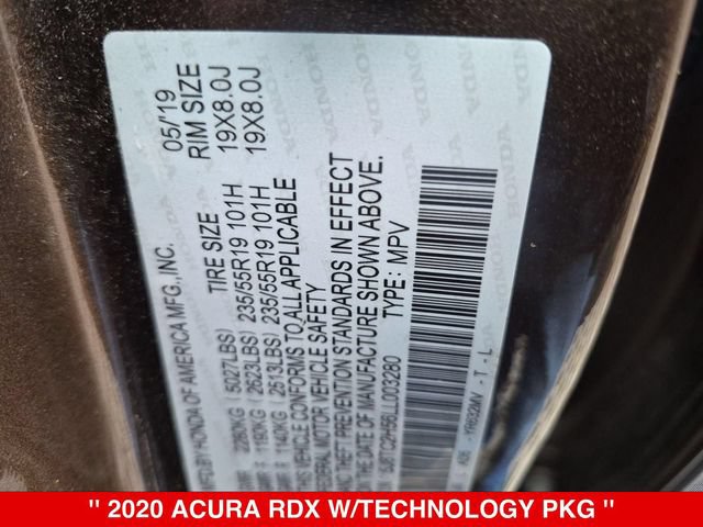 Used 2020 Acura RDX w/ Technology Package AWD/4WD image 40