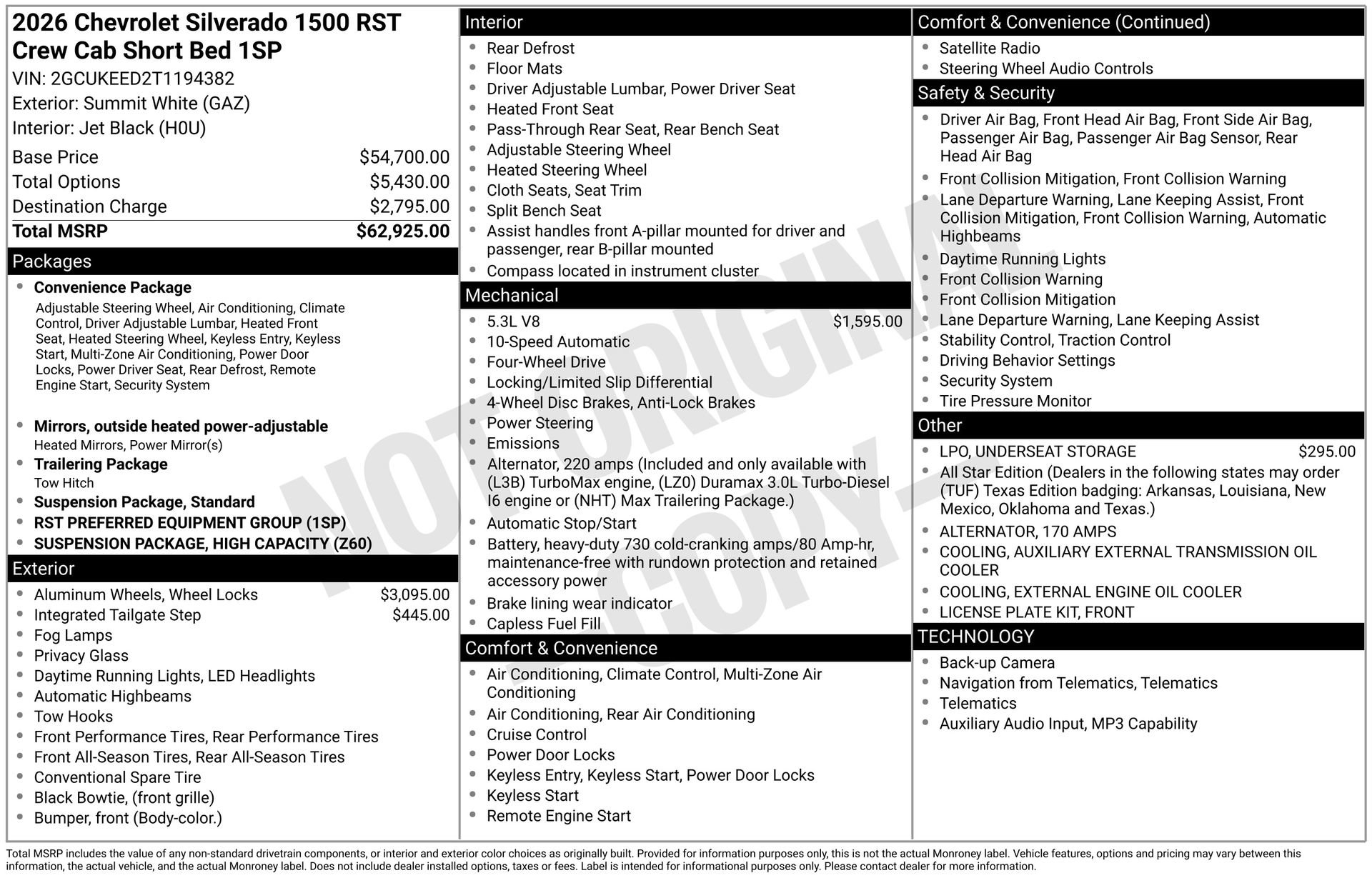 New 2026 Chevrolet Silverado 1500 RST AWD/4WD image 3