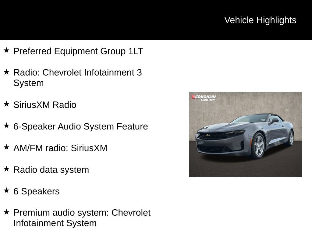 Used 2020 Chevrolet Camaro LT RWD image 2