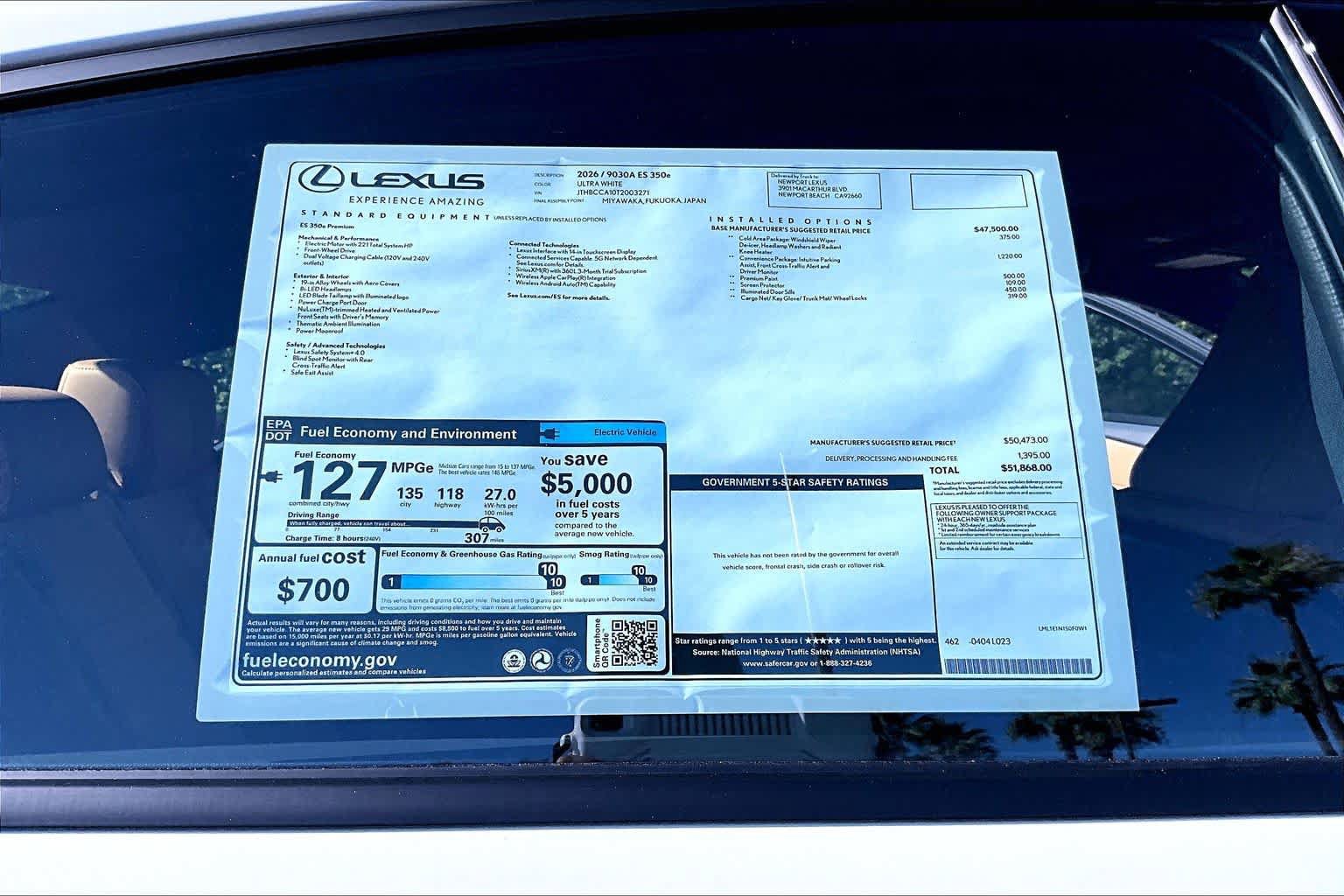 New 2026 Lexus ES 350e w/ Convenience Package FWD image 22