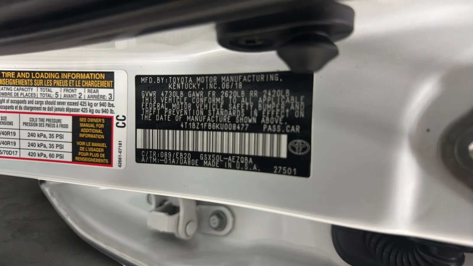 Used 2019 Toyota Avalon XSE w/ Carpet Mat Package FWD image 27