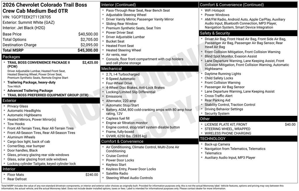 New 2026 Chevrolet Colorado Trail Boss image 8