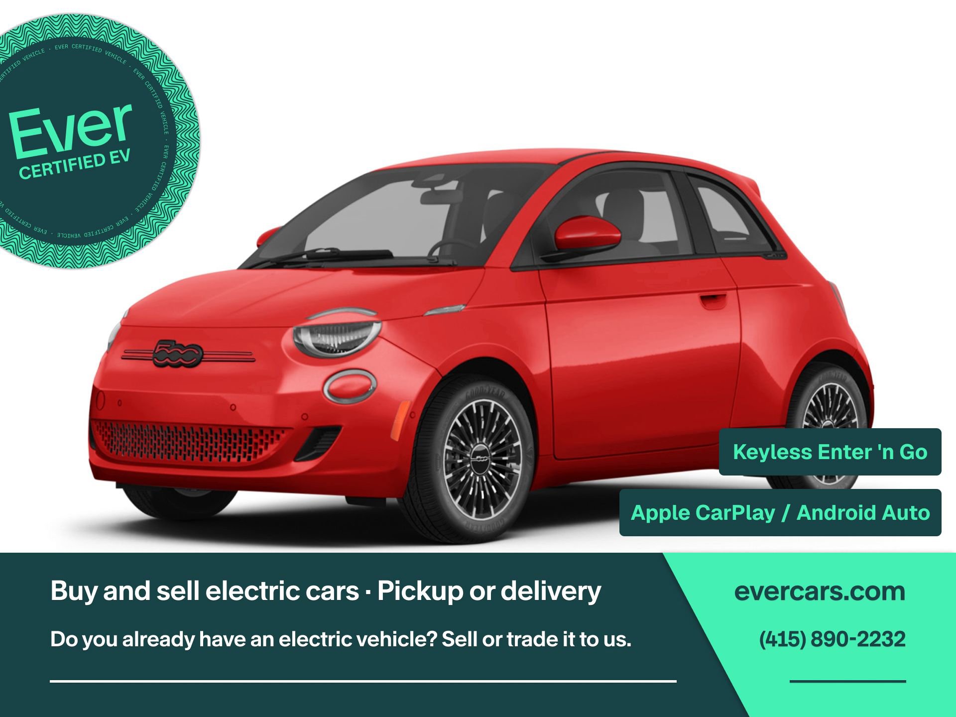 Used 2024 FIAT 500 e (RED)