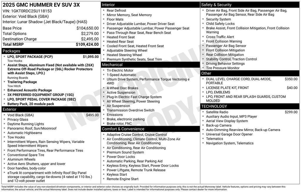 New 2025 GMC Hummer EV 3X w/ LPO, Sport Package image 44