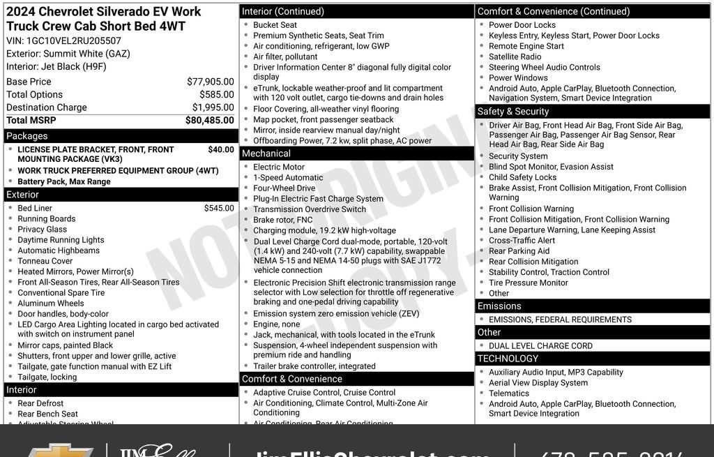 New 2024 Chevrolet Silverado EV W/T image 7