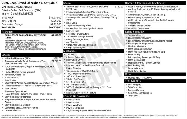 Used 2025 Jeep Grand Cherokee L Altitude image 5