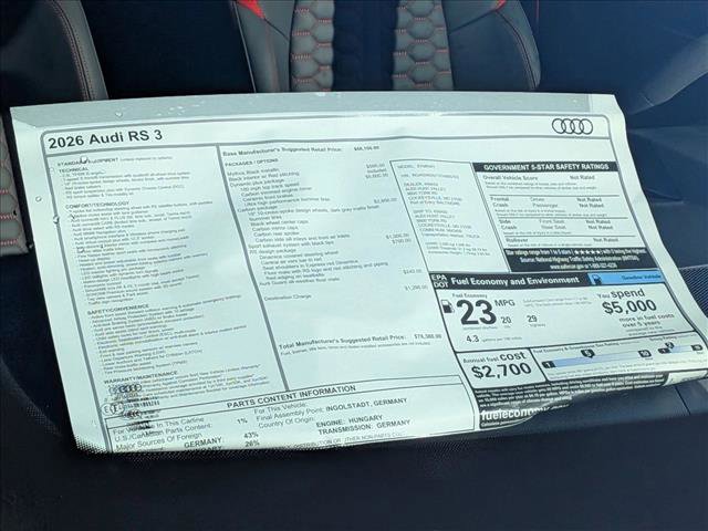 New 2026 Audi RS 3 image 18