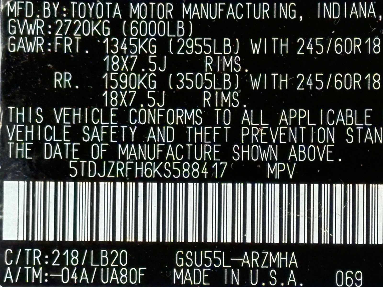 Used 2019 Toyota Highlander XLE AWD/4WD image 52