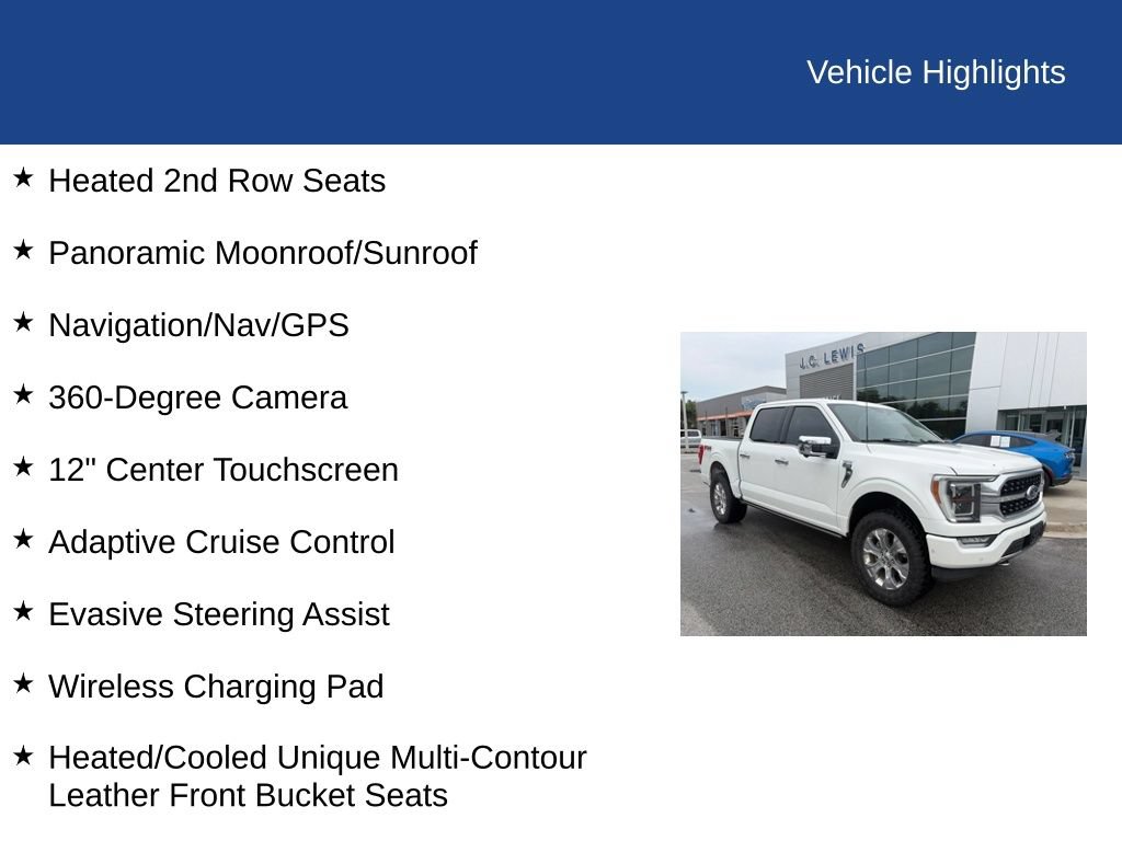 Used 2022 Ford F150 Platinum w/ Equipment Group 701A High AWD/4WD image 34