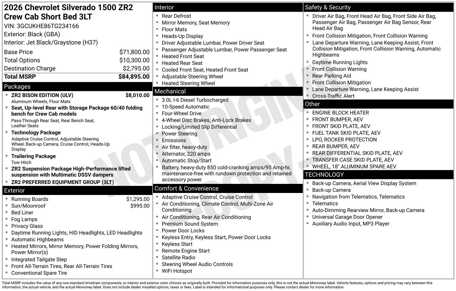 New 2026 Chevrolet Silverado 1500 ZR2 w/ ZR2 Bison Edition image 5