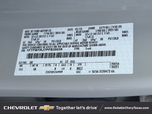 Used 2023 Ford F150 Raptor w/ Equipment Group 802A Raptor R AWD/4WD image 41