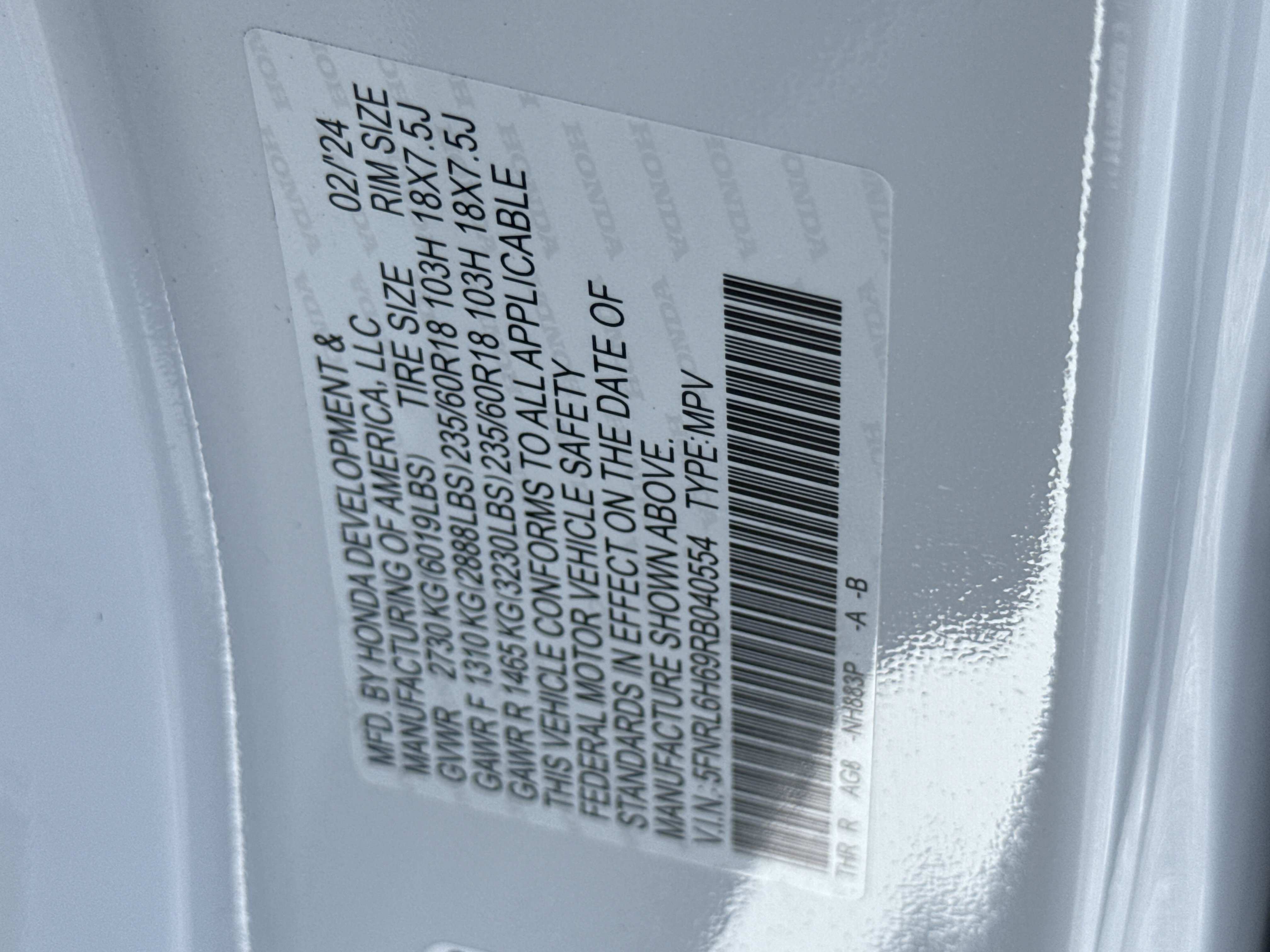 Certified 2024 Honda Odyssey EX-L image 44