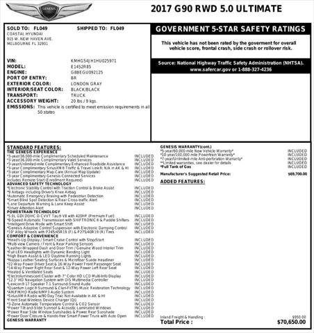 Used 2017 Genesis G90 5.0 Ultimate RWD image 4