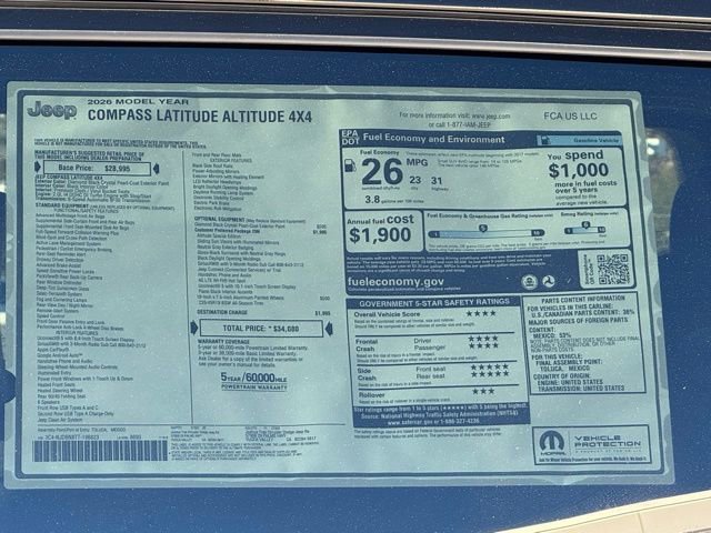 New 2026 Jeep Compass Latitude image 27