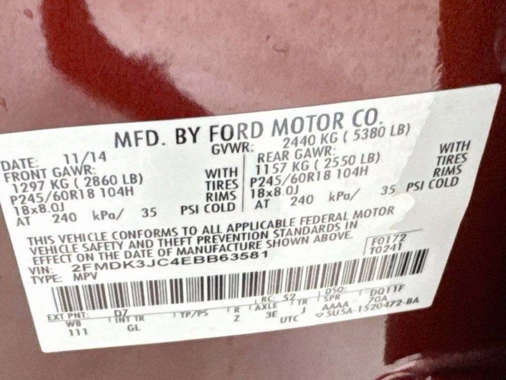 Used 2014 Ford Edge SEL w/ Equipment Group 204A FWD image 37