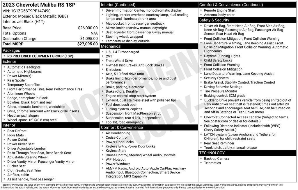 Used 2023 Chevrolet Malibu RS image 6