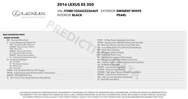Used 2016 Lexus ES 350 w/ Luxury Package w/Wood Trim image 25