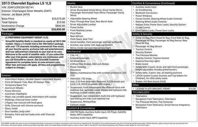 Used 2013 Chevrolet Equinox LS image 49