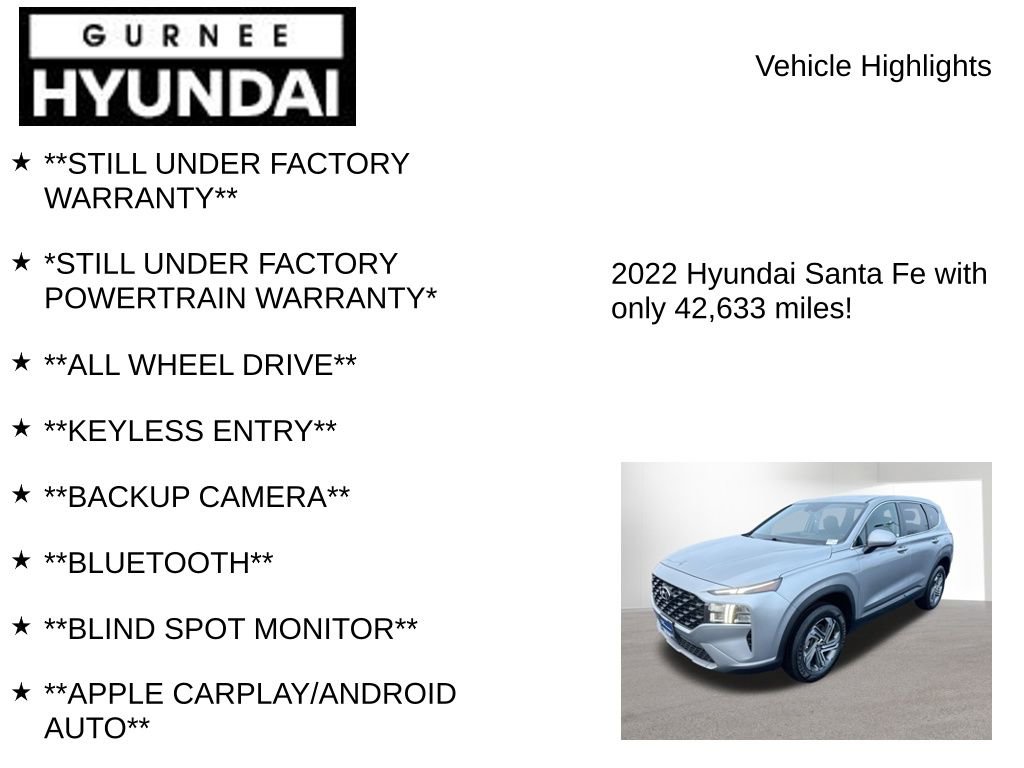 Certified 2022 Hyundai Santa Fe SE w/ Cargo Package image 7