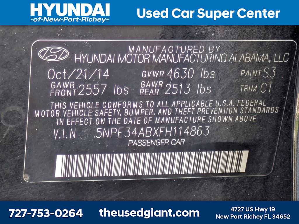 Used 2015 Hyundai Sonata Limited 2.0T FWD image 42